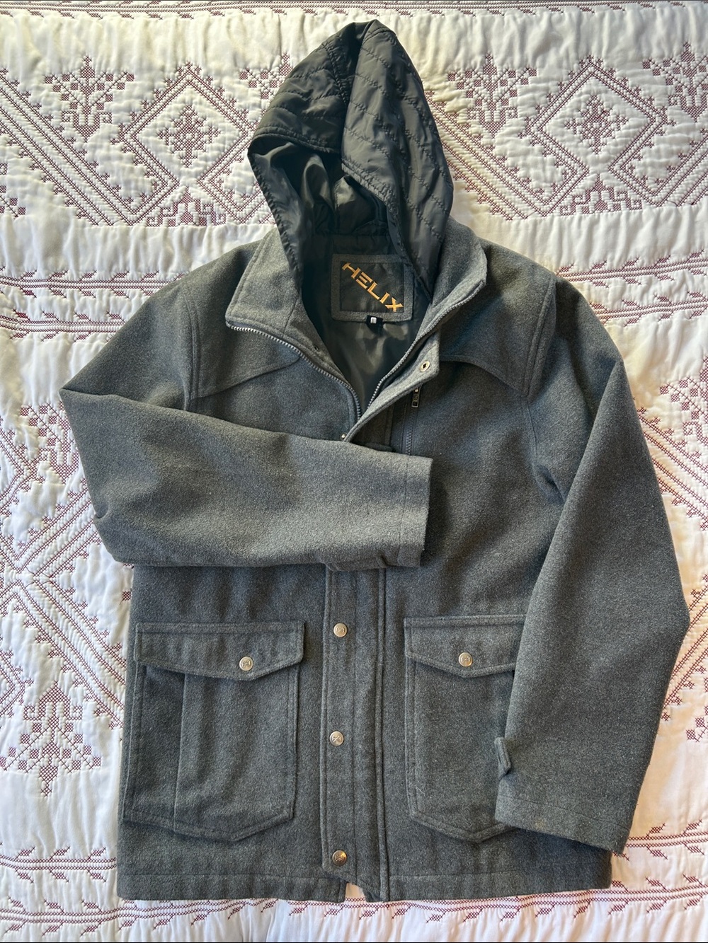 Helix Dark Gray Hooded Jacket